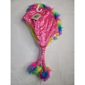 NEW Warm Winter Snow Fuzzy Rainbow Mohawk Hats Fleece Lining Kids Girls Boys